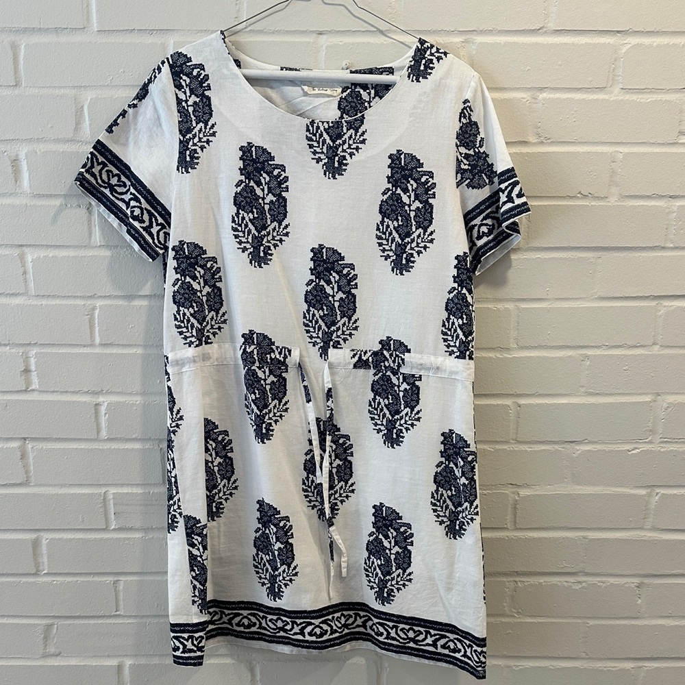 Blue & White Dress/Coverup
